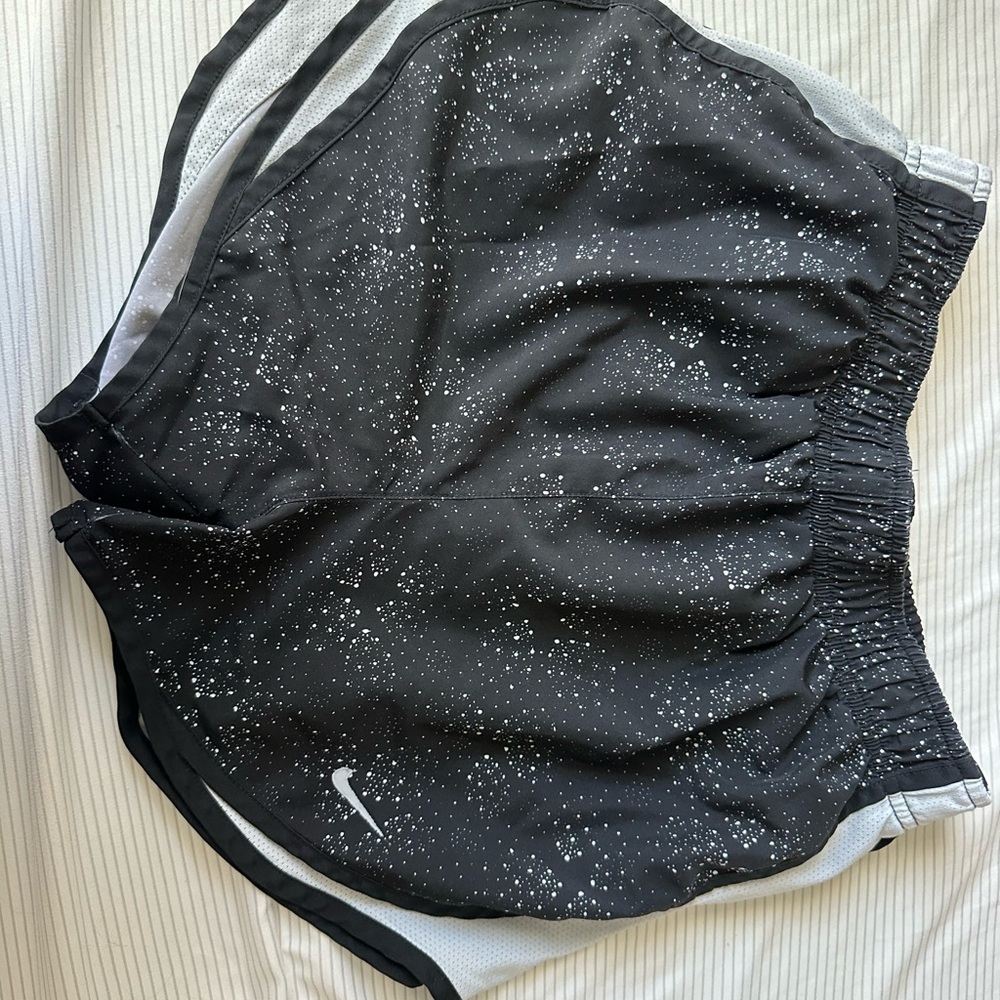 Nike Speckled Black and Gray Shorts
